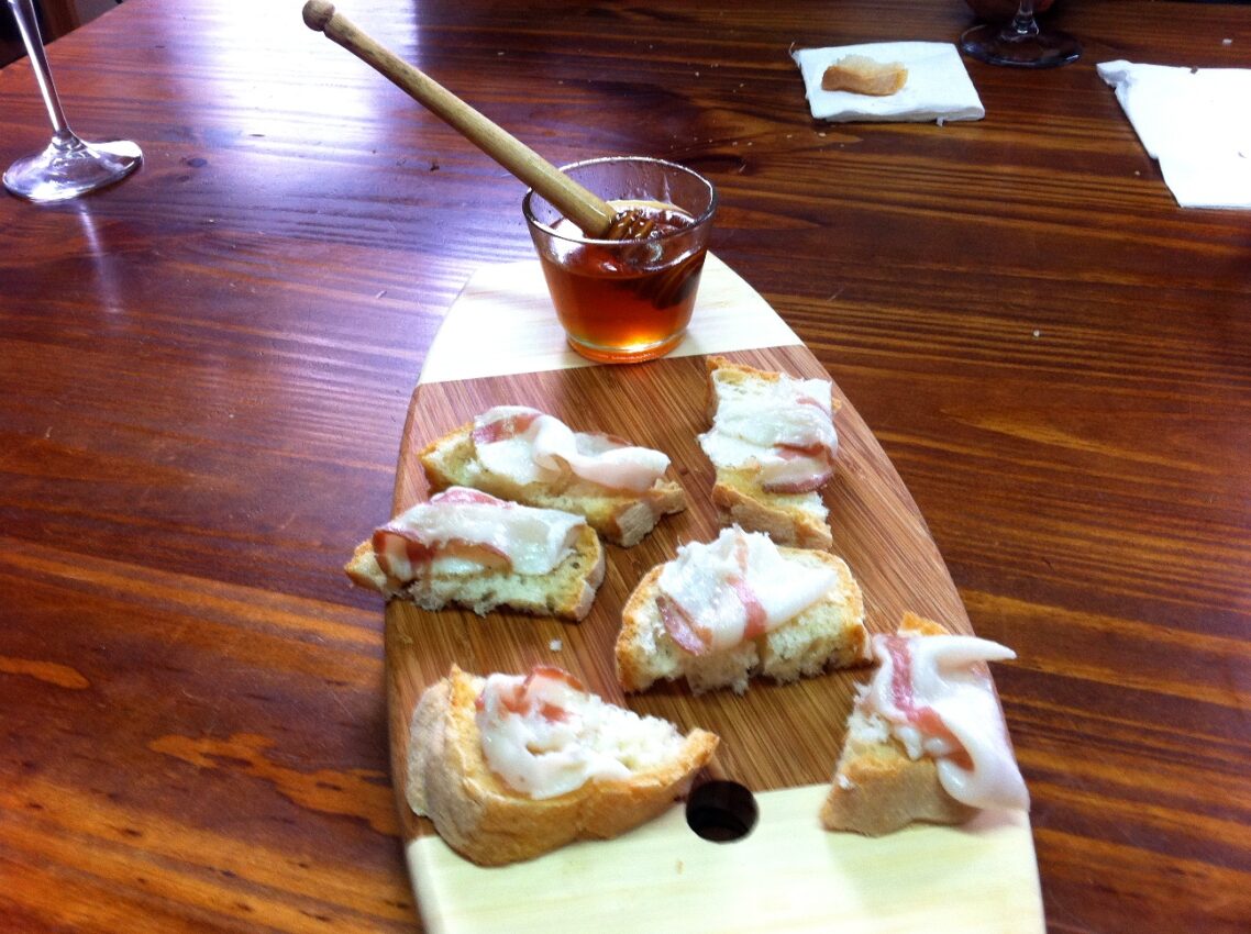 Lardo on bruschetta