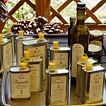 Assorted olive oils with flavors of Tuscan herbs and veggies