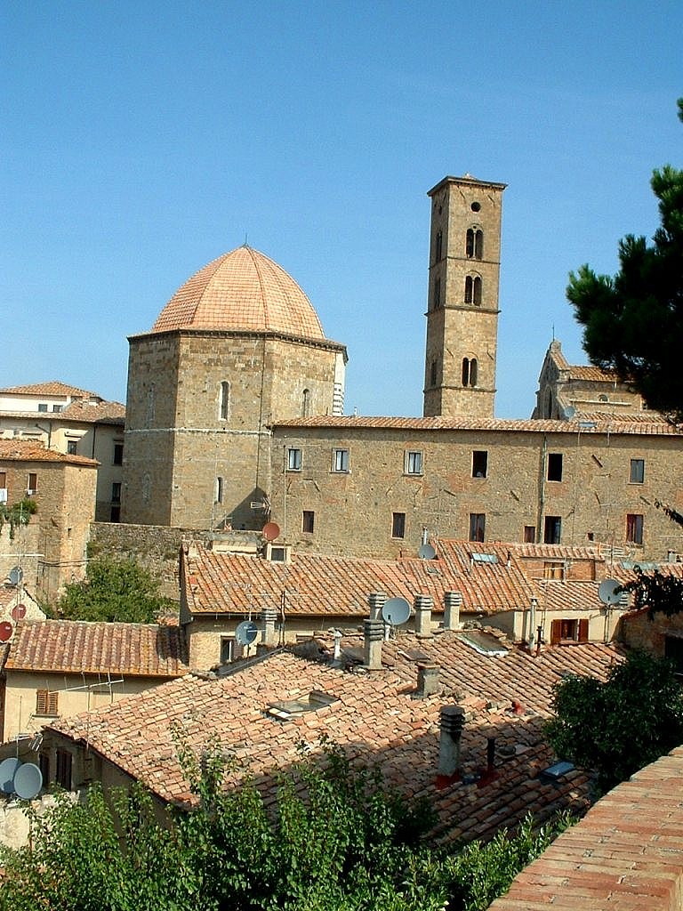 The cathedral, baptistry and bell tower of Volterra