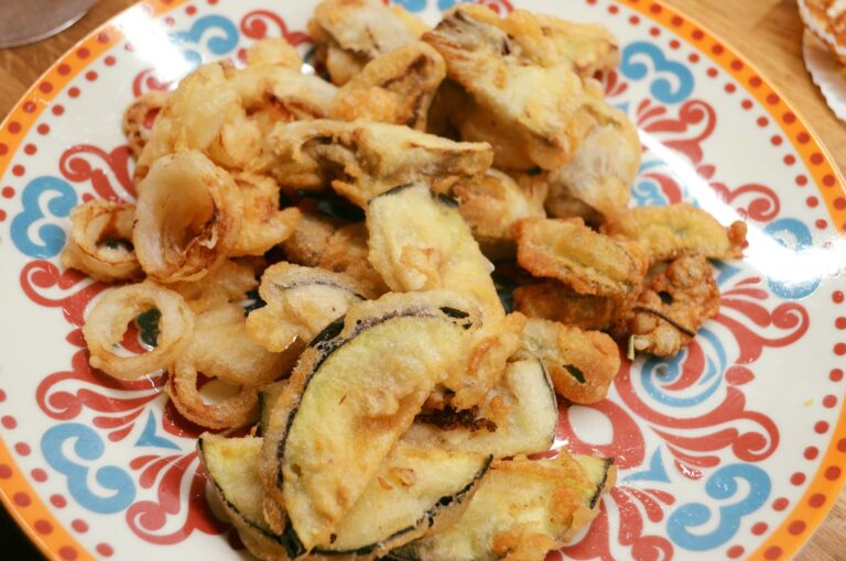 Deep-fried vegetables