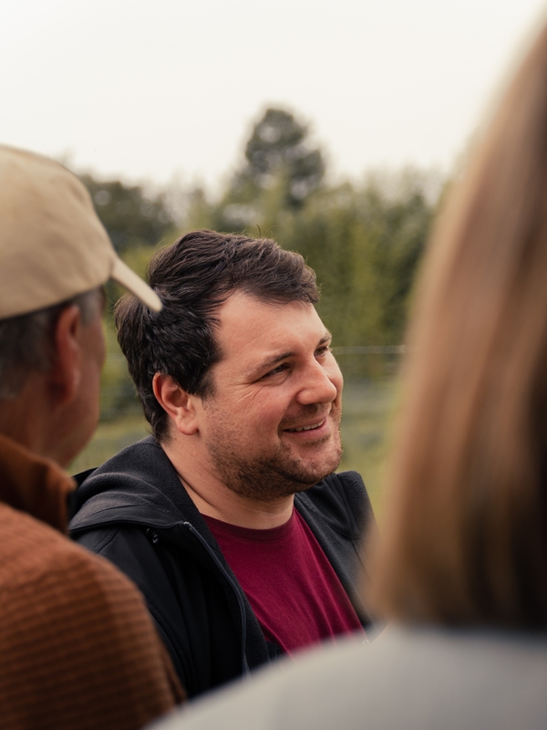 Federico showing the wineyards