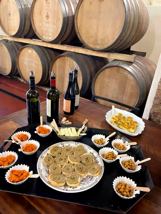 Wine tasting with snack