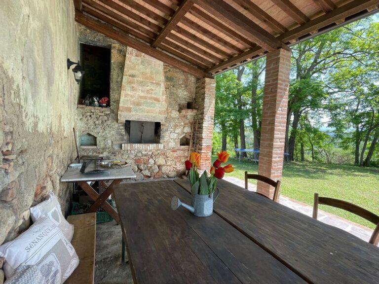 Wood burning oven at private villa in Tuscany