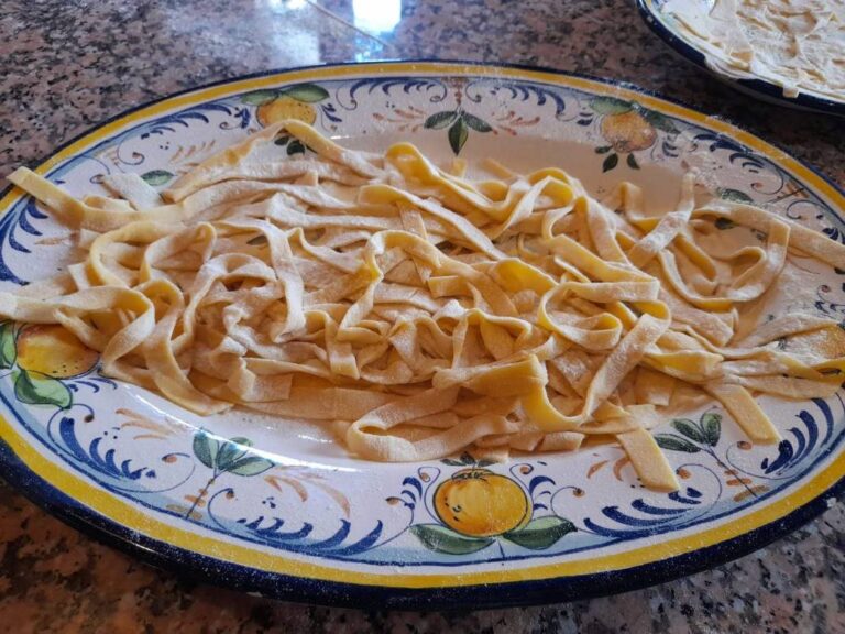 Fresh pasta made at My Tuscan kitchen cooking school