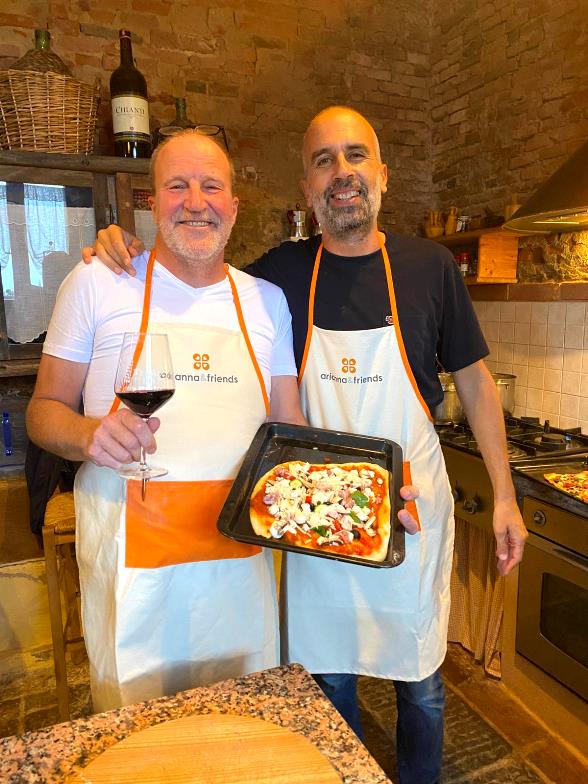 Pizza making experience at Rita's farm