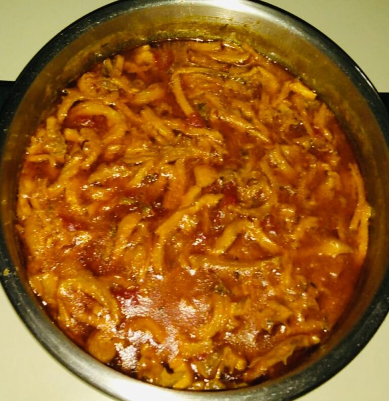 Typical Tuscan tripe served during our adventurous dinner