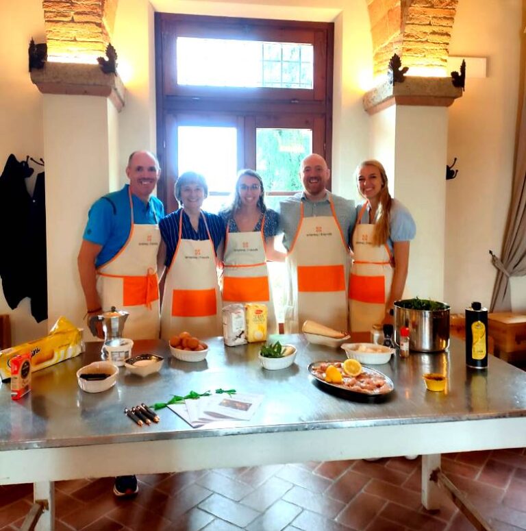 Cooking class focused on Tuscan food arranged at Fattoria Fibbiano