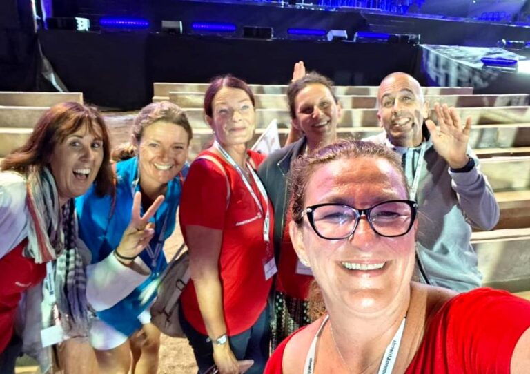 Our team is happy after the concert