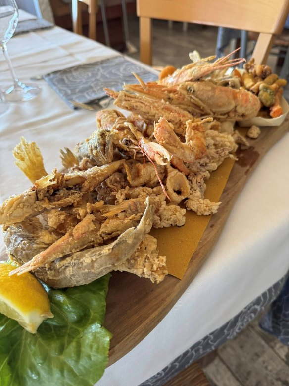 Typical seafood served at the restaurant