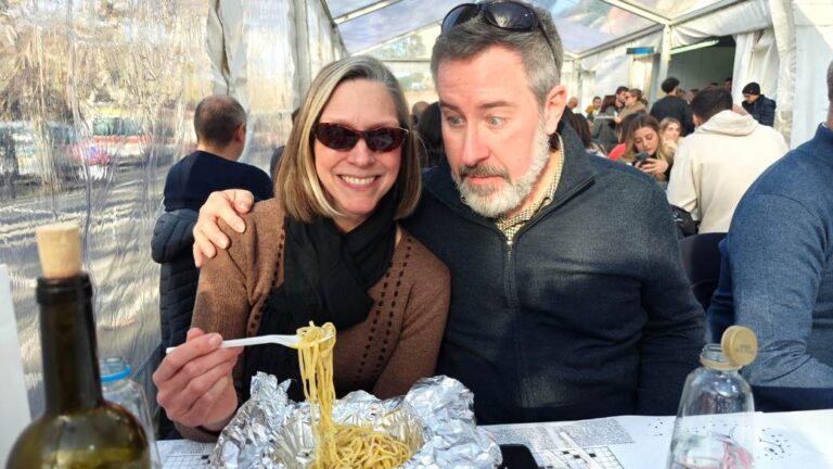 Tagliolino with truffle served at the truffle festival