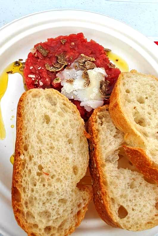 The delicious food served at the truffle festival