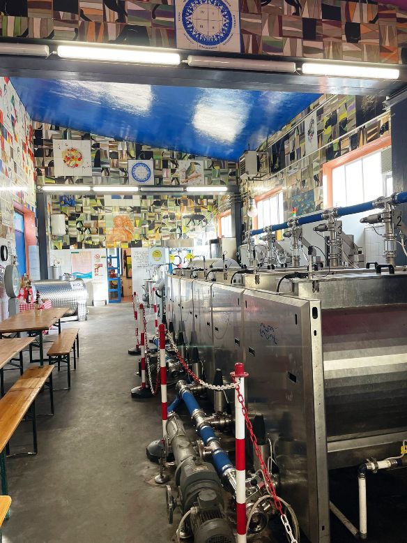 The press used to squeeze the olives and turn them into extra virgin olive oil
