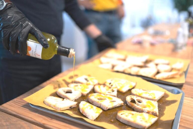 Bruschetta with extra virgin olive oil and Tuscan salt
