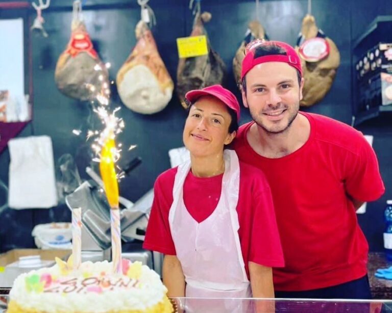 Tommaso the butcher and Luisa his business partner