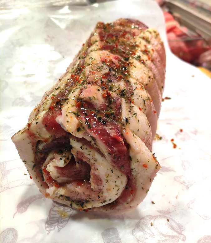 Rolled meat made with Tuscan pork