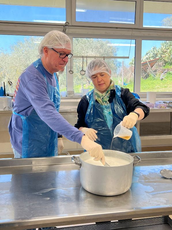 Cheese making and tasting in Volterra