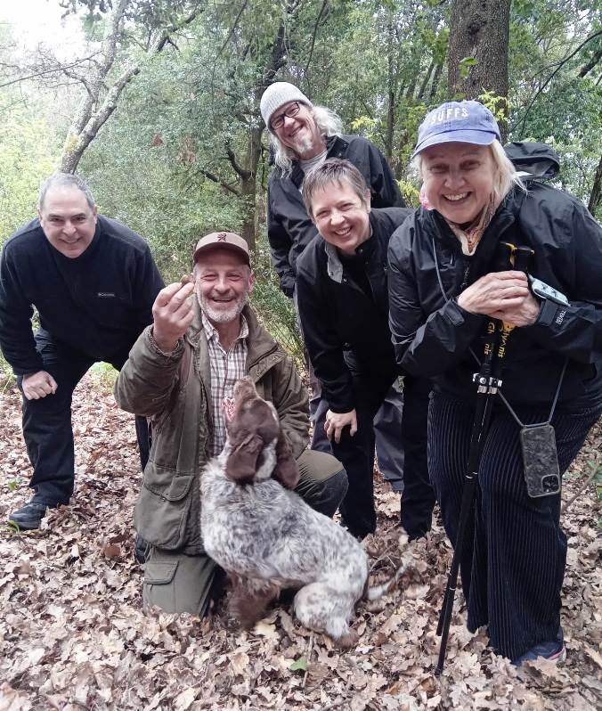 Typical Tuscan truffle experience in the wood near Volterra