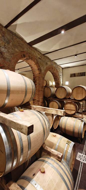 The wine is ageing in wood