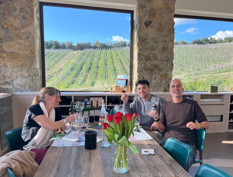 Our staff enjoying a wine tasting experience in Riparbella