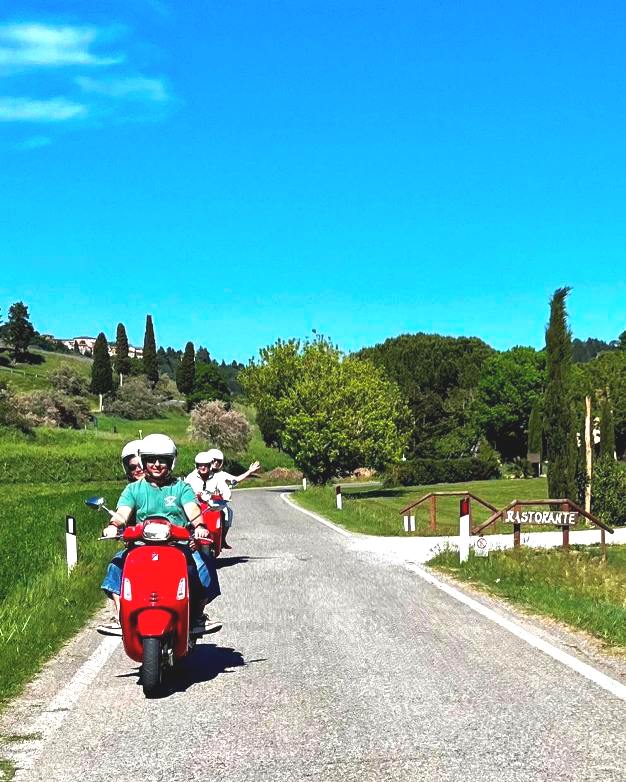 Vespa tour through the Tuscan hills
