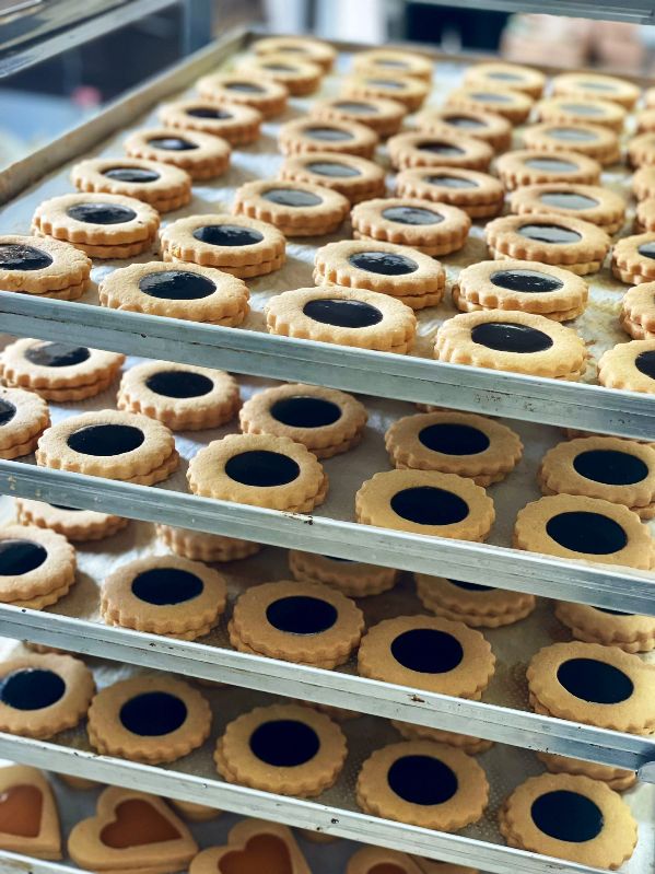 Tuscan biscotti prepared at the factory