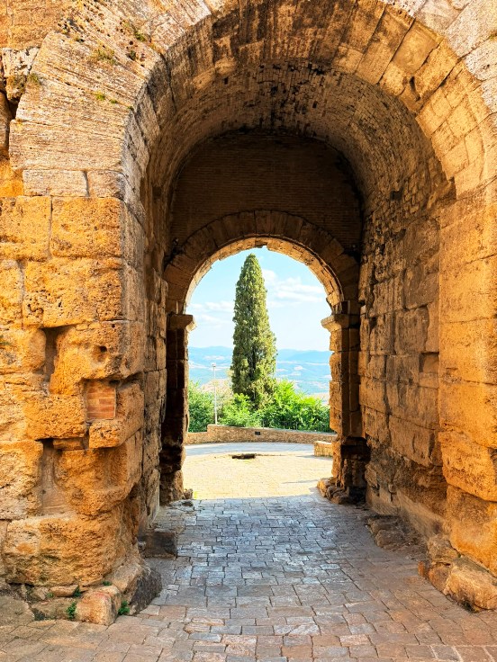 Typical sightseeing of Volterra downtown